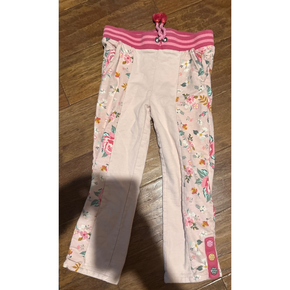 Matilda Jane Floral Pink Tassel Drawstring Waist Pants Girls Size 6